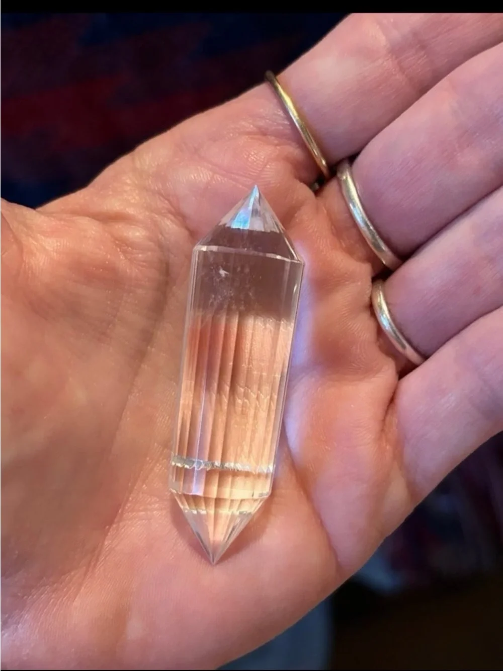 Clear Double-Terminated Quartz Point - Picture 3 of 4